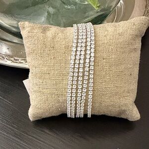 Cezanne Silver Rhinestone Bracelet